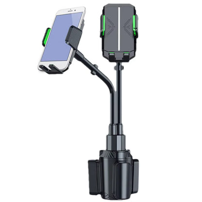 Phone Stand for Car Gooseneck Double Phone Holder Cradle Rotatable Car Cell Phone Mount with Expandable Base for Truck Golf Cart