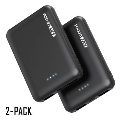 Slim Pro 5,000Mah 2-Pack, Portable Power Bank and Charger with Dual USB Ports